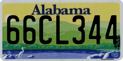 AL license plate 66CL344