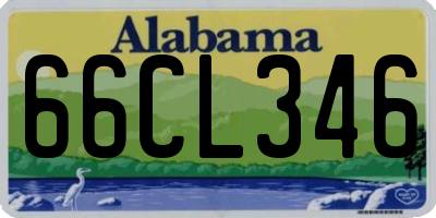 AL license plate 66CL346