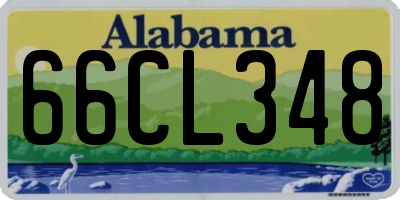 AL license plate 66CL348