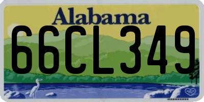 AL license plate 66CL349