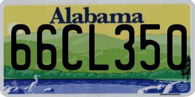 AL license plate 66CL350