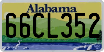 AL license plate 66CL352