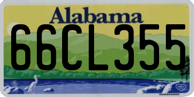 AL license plate 66CL355