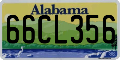 AL license plate 66CL356