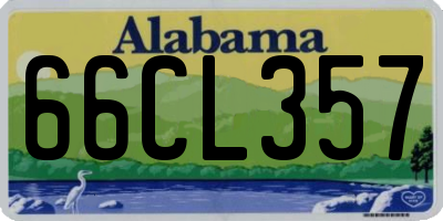 AL license plate 66CL357