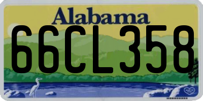 AL license plate 66CL358