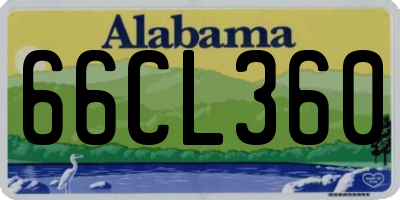 AL license plate 66CL360
