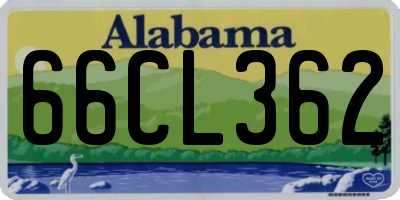 AL license plate 66CL362