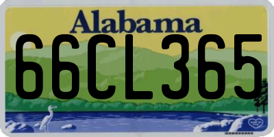 AL license plate 66CL365
