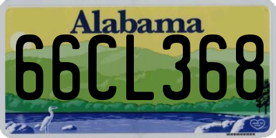 AL license plate 66CL368