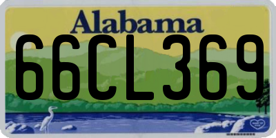 AL license plate 66CL369