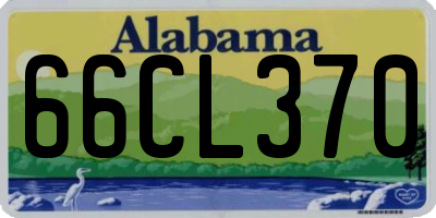 AL license plate 66CL370