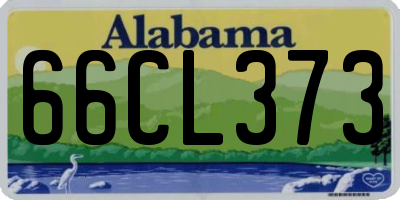 AL license plate 66CL373