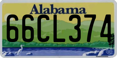 AL license plate 66CL374