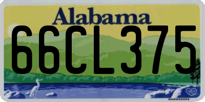 AL license plate 66CL375