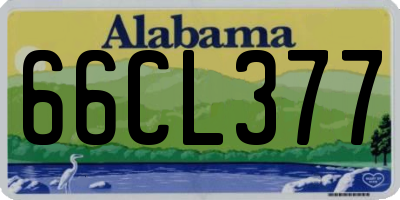 AL license plate 66CL377