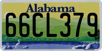AL license plate 66CL379