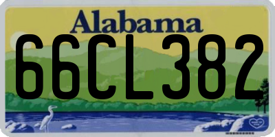 AL license plate 66CL382