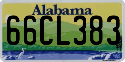 AL license plate 66CL383