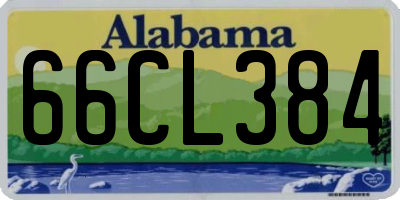 AL license plate 66CL384