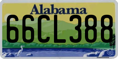 AL license plate 66CL388