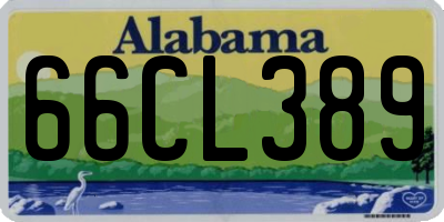 AL license plate 66CL389