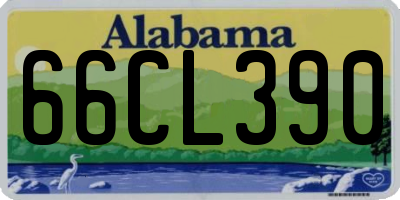 AL license plate 66CL390