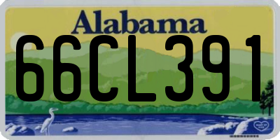 AL license plate 66CL391