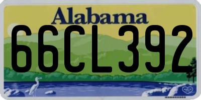 AL license plate 66CL392