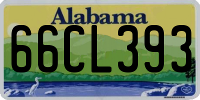 AL license plate 66CL393