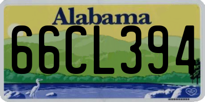 AL license plate 66CL394