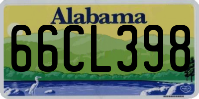 AL license plate 66CL398