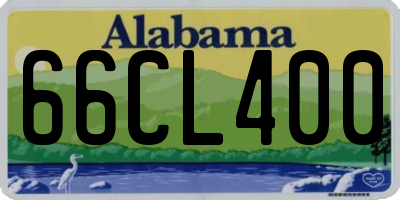 AL license plate 66CL400