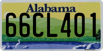 AL license plate 66CL401