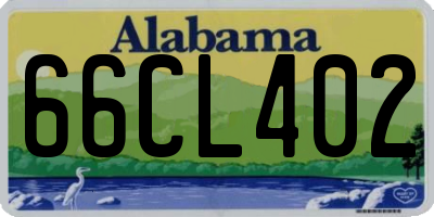 AL license plate 66CL402