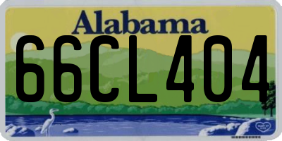 AL license plate 66CL404