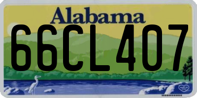 AL license plate 66CL407