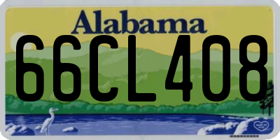 AL license plate 66CL408