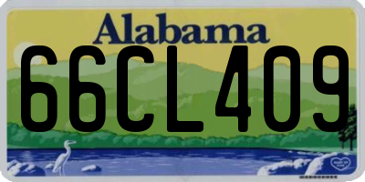 AL license plate 66CL409