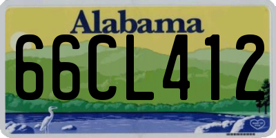 AL license plate 66CL412