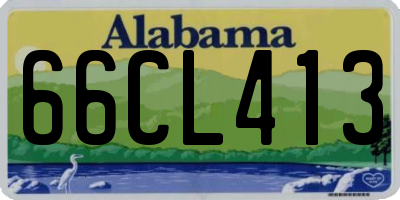 AL license plate 66CL413
