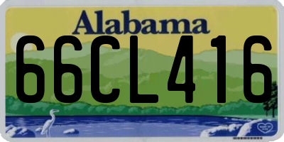 AL license plate 66CL416