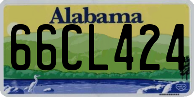 AL license plate 66CL424