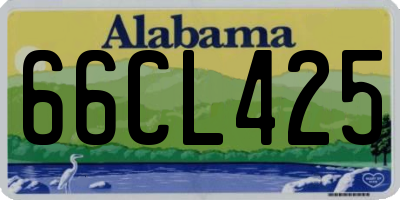 AL license plate 66CL425