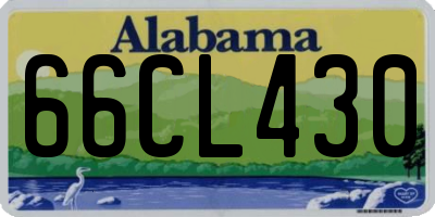 AL license plate 66CL430