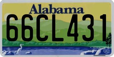 AL license plate 66CL431