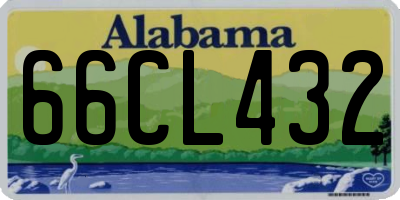 AL license plate 66CL432