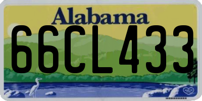 AL license plate 66CL433
