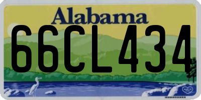 AL license plate 66CL434