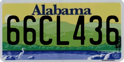 AL license plate 66CL436